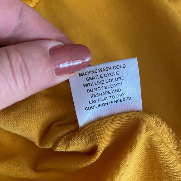 Shannon Ford New York Tunic Size L Mustard Embroidered Front Cold Shoulder - Picture 10 of 10